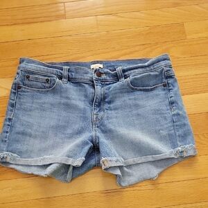 J. Crew Light Wash Denim Rolled Hem Shorts